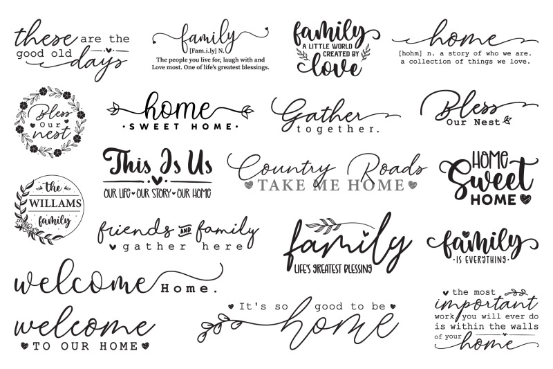 family-sign-svg-bundle