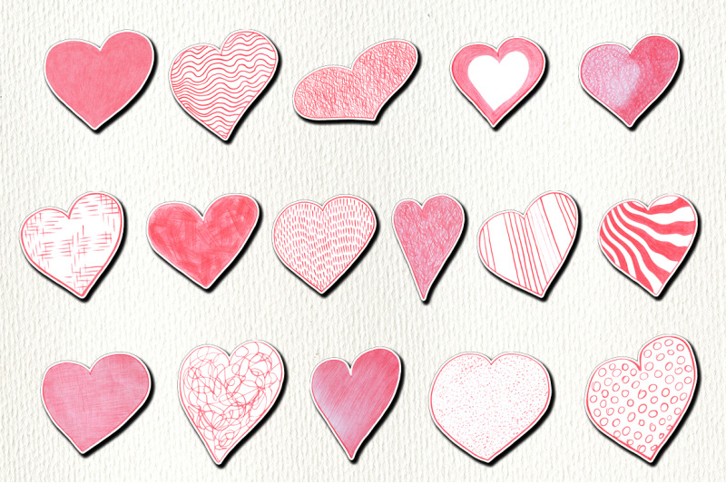 red-hearts-sticker-pack