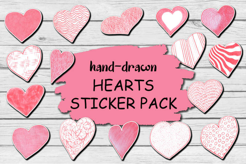 red-hearts-sticker-pack