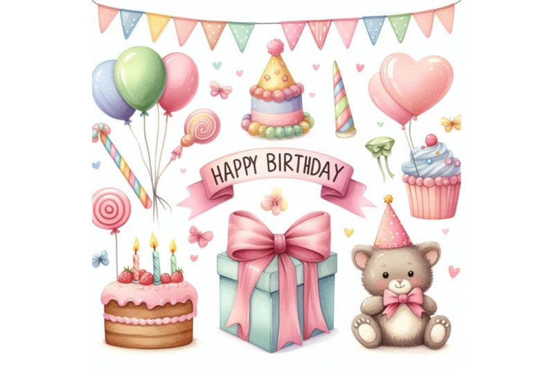 bundle-of-a-happy-birthday-card-with-birthday-elements