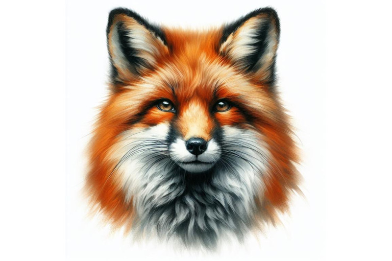 bundle-of-watercolor-fox-isolate-on-white-background