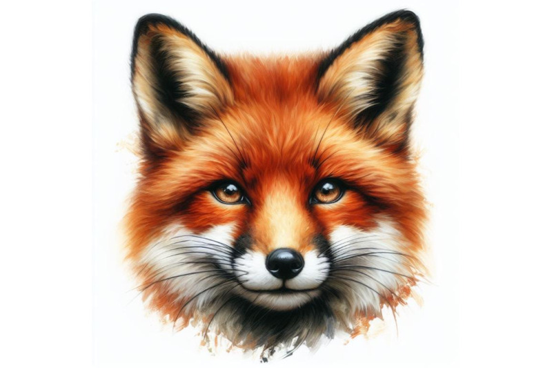 bundle-of-watercolor-fox-isolate-on-white-background