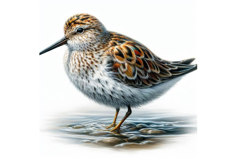 bundle-of-sandpiper-water-bird-watercolor-isolate-on-white-background