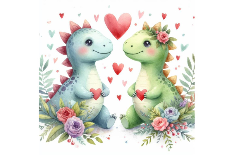 bundle-of-two-lover-dinosaur-with-red-heart