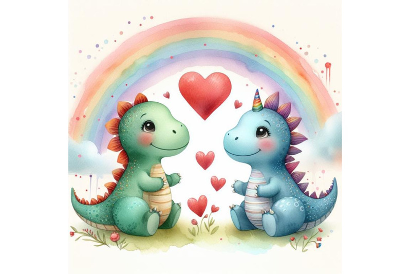 bundle-of-two-lover-dinosaur-with-red-heart