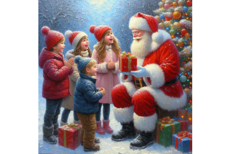 bundle-of-kids-meet-santa-during-christmas-kids-joyfully-seeing-santa