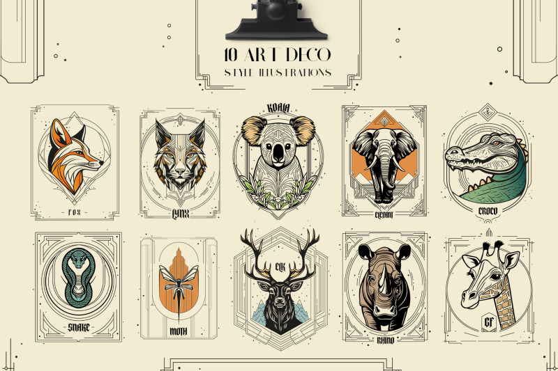 art-deco-animal-illustrations