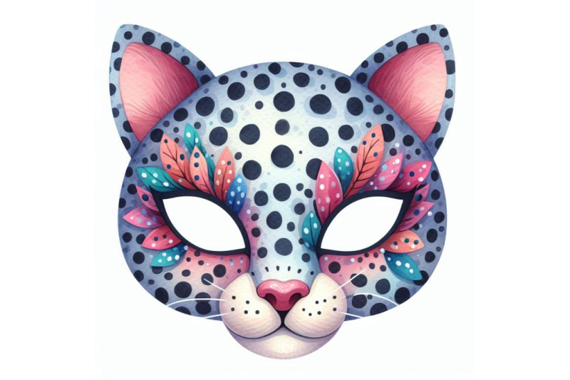 bundle-of-spotty-leopard-mask-cutout-animal-mask-for-kids-to-wear