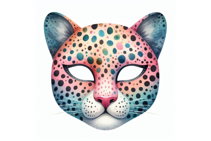 bundle-of-spotty-leopard-mask-cutout-animal-mask-for-kids-to-wear