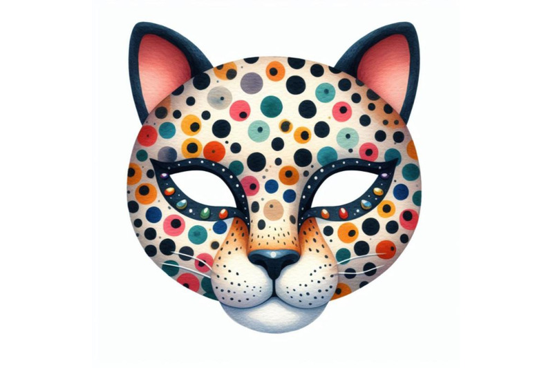 bundle-of-spotty-leopard-mask-cutout-animal-mask-for-kids-to-wear