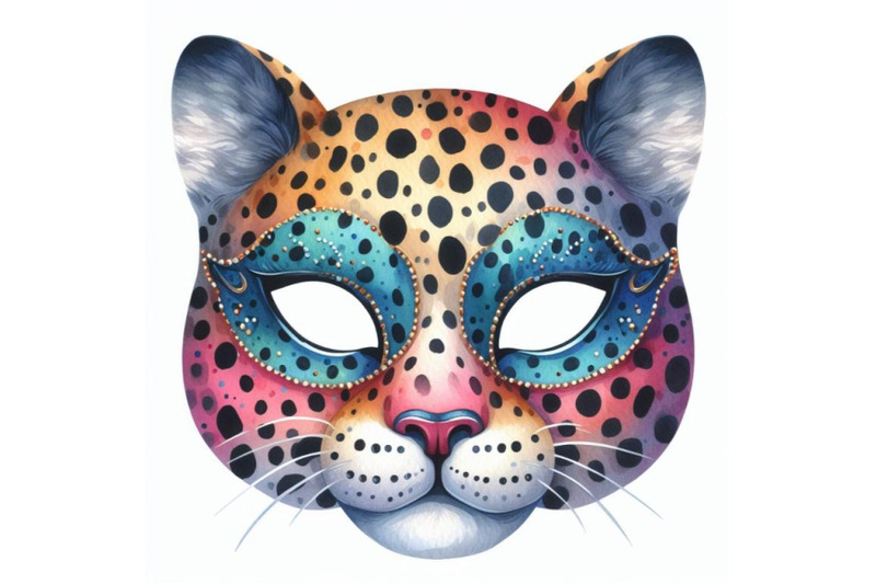 bundle-of-spotty-leopard-mask-cutout-animal-mask-for-kids-to-wear