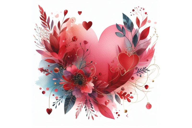 bundle-of-beautiful-red-valentines-day-card-with-abstract-design