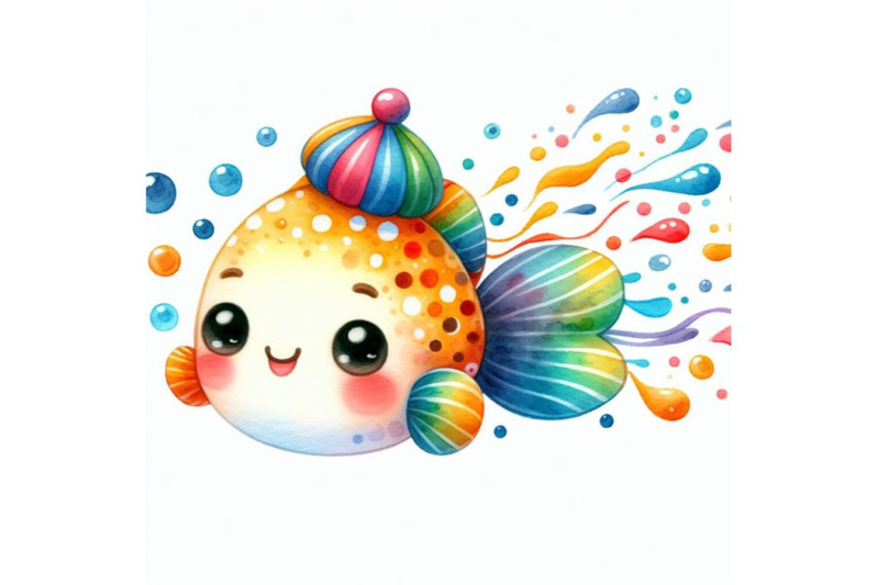 bundle-of-cute-cartoon-fish-on-white-background