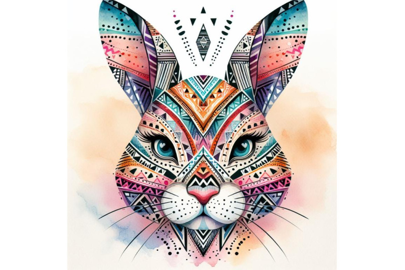 bundle-of-animal-tribal-face-bunny