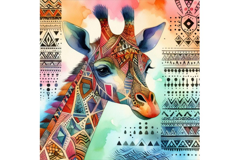 bundle-of-animal-tribal-giraffe