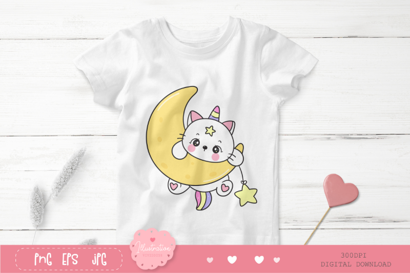 cute-cat-cartoon-on-moon-kawaii-clipart-fairytale-kitten