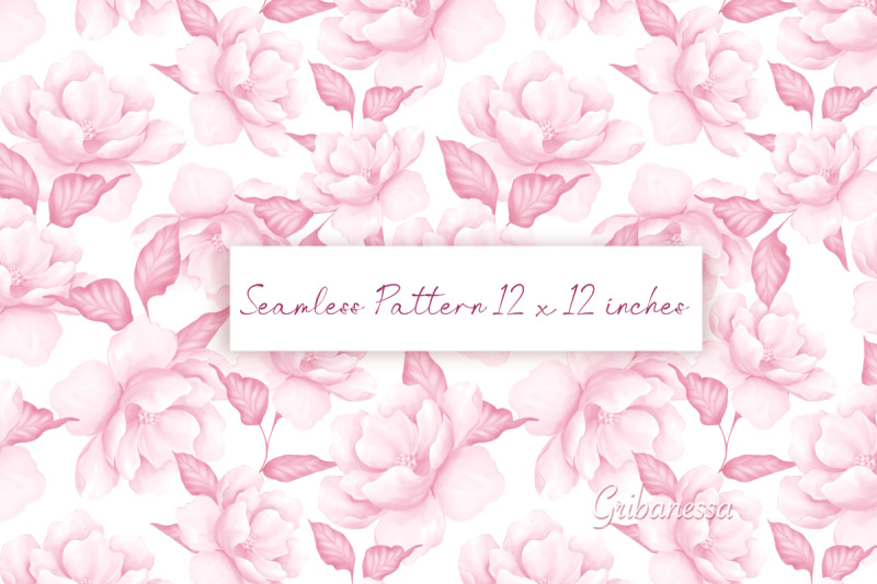 pink-monochrome-floral-pattern-digital-paper-with-roses