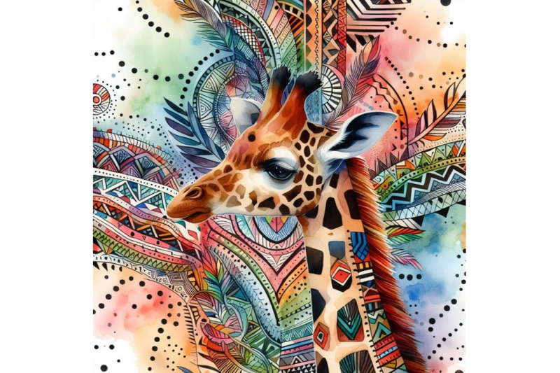 bundle-of-animal-tribal-giraffe