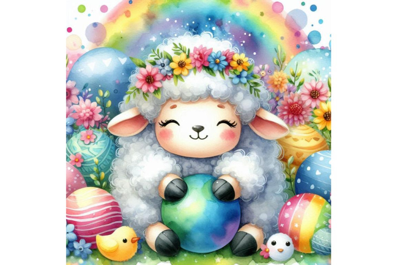 bundle-of-cute-sheep-cartoon