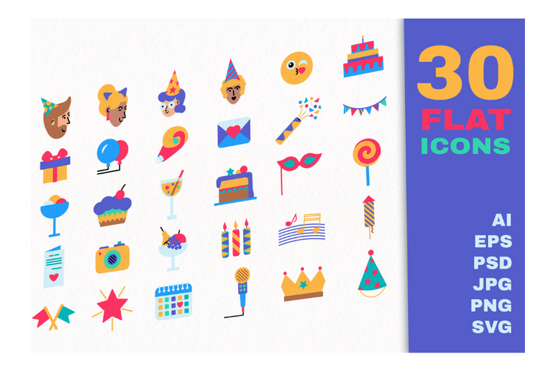 flat-party-icons