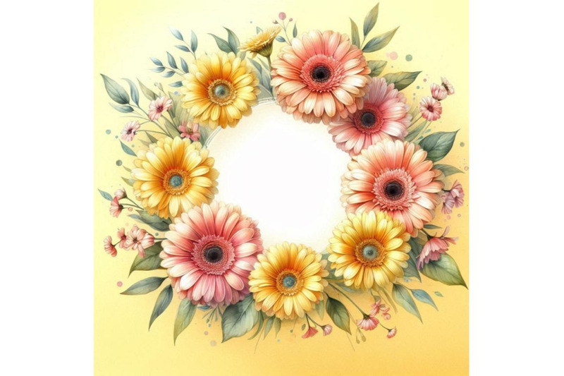 bundllebundle-of-gerbera-daisy-flower-greeting-card-background-for-mot