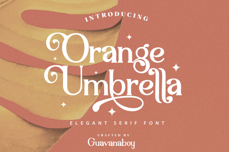 orange-umbrella-beautiful-serif-font