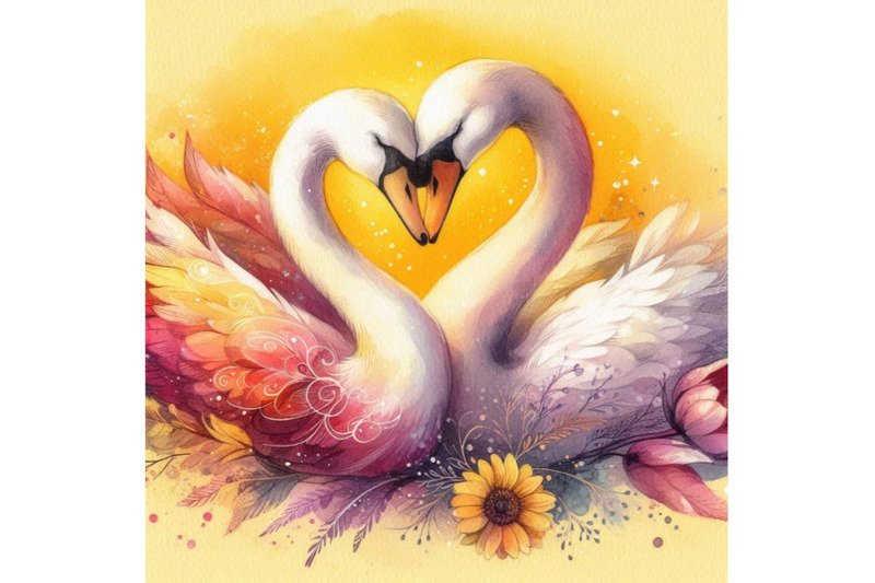 bundle-of-art-romantic-swan-couple-art-love-couple-of-swans