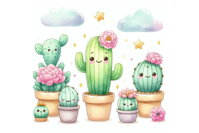 bundle-of-cactus-cartoon