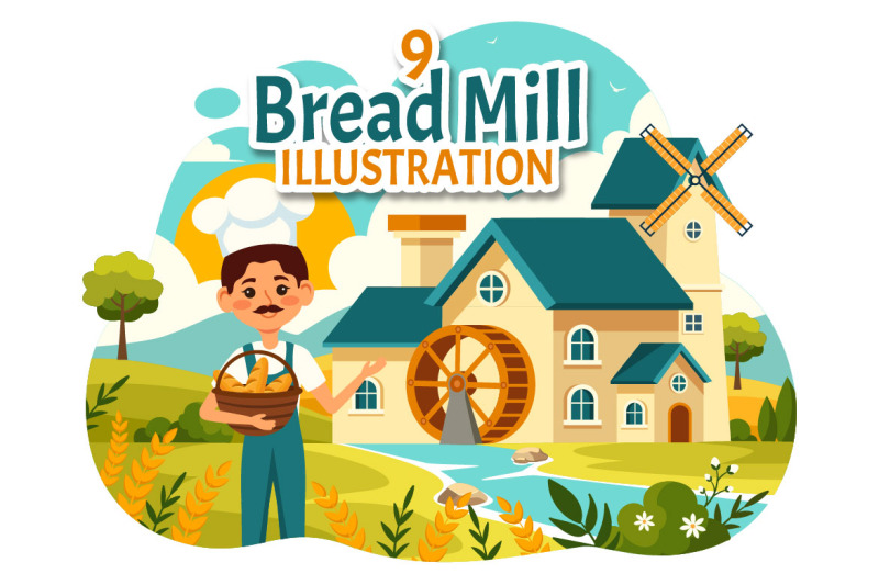 9-bread-mill-design-illustration