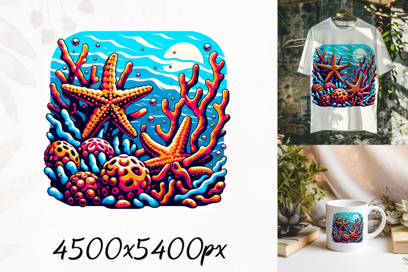 coral-reef-and-starfish-design