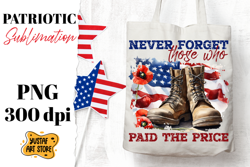 patriotic-sublimation-military-boots-and-poppy-flowers-png