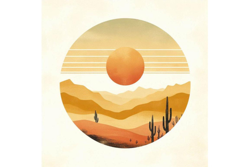 bundle-of-mid-century-sunset-print-boho-minimalist-printable-wall-art