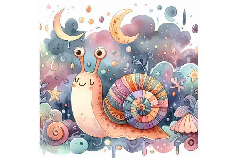 bundle-of-cute-snail-cartoon