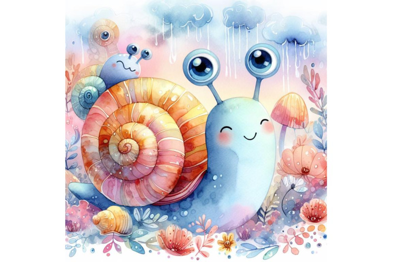 bundle-of-cute-snail-cartoon