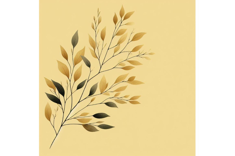 bundle-of-minimalist-botanical-poster-with-branch-leaves