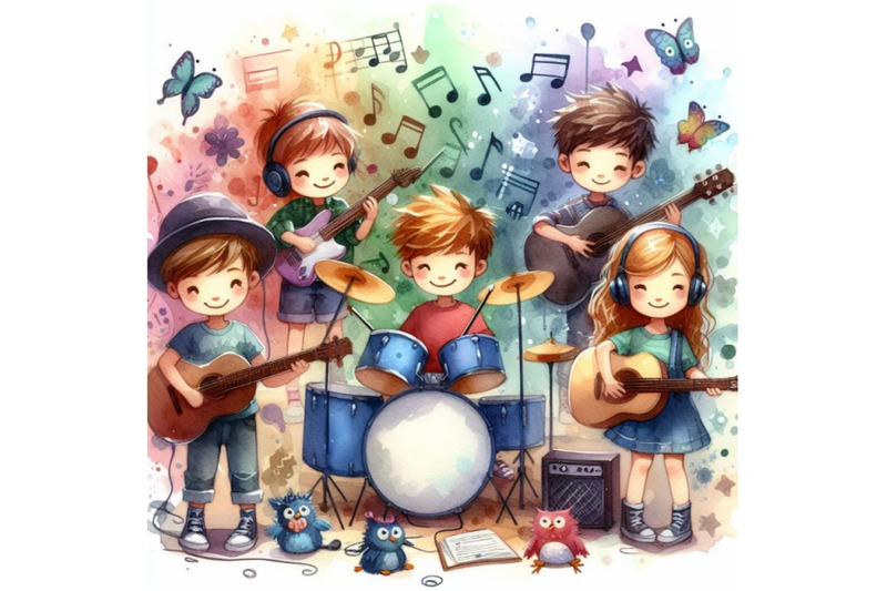 a-set-of-kids-playing-guitar-drums-and-singing