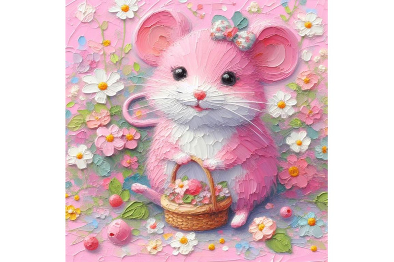 a-set-of-pink-little-mouse