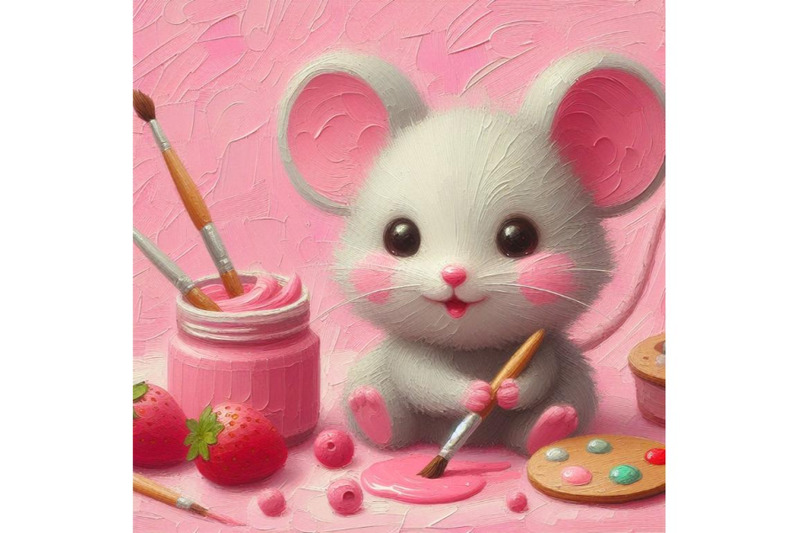 a-set-of-pink-little-mouse