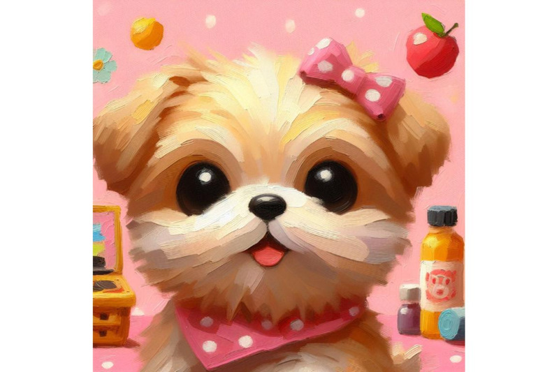 a-set-of-cartoon-cute-little-dog