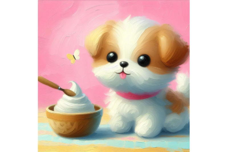 a-set-of-cartoon-cute-little-dog