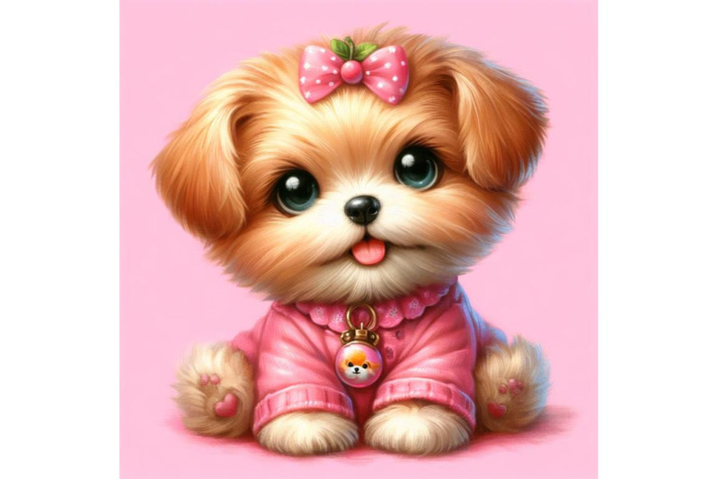 a-set-of-cute-little-dog-cartoon