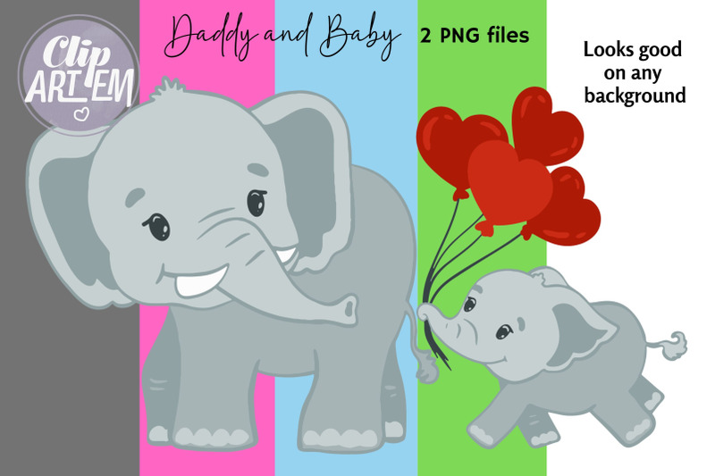 father-and-baby-elephant-dxf-svg-cutting-file-daddy-and-baby-vector