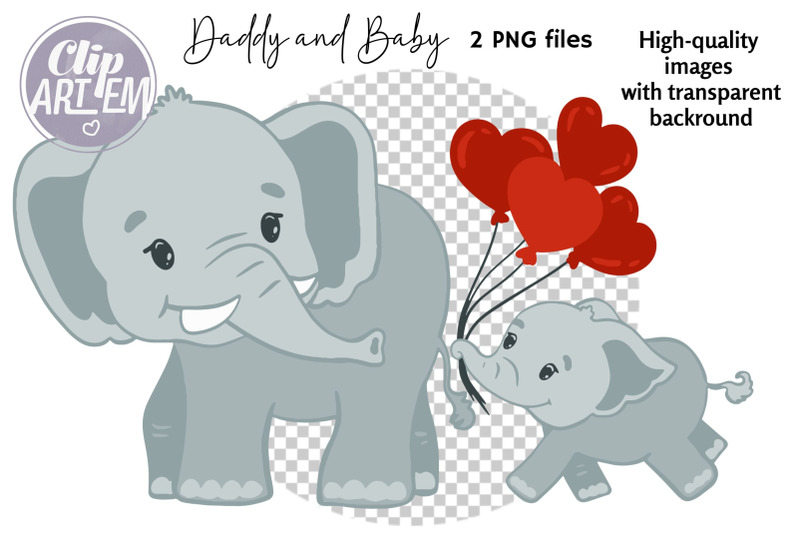 father-and-baby-elephant-dxf-svg-cutting-file-daddy-and-baby-vector