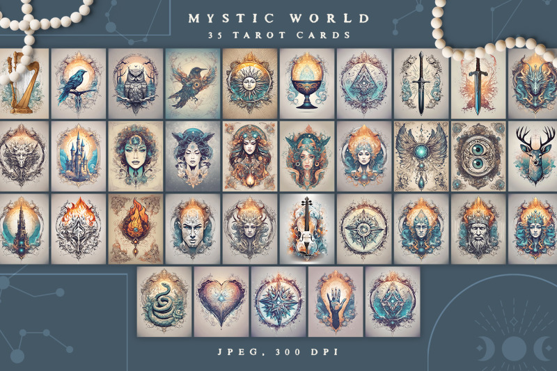 039-mystic-world-039-tarot-cards