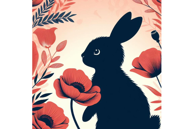 bundle-of-cute-bunny-holding-a-red-poppy