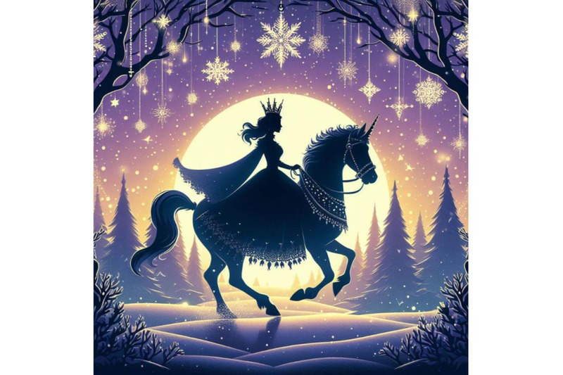 bundle-of-princess-riding-horse-at-winter