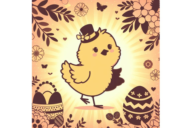 bundle-of-a-cute-happy-little-yellow-easter-chick