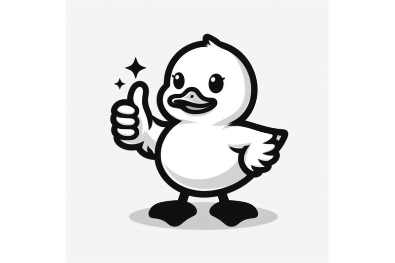 bundle-of-cute-baby-duck-cartoon-thumb-up