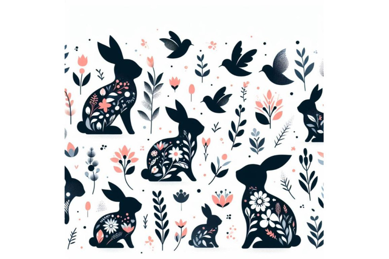 bundle-of-abstract-spring-bunny-pattern