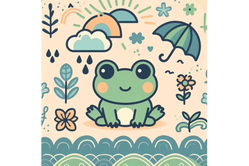 bundle-of-cartoon-cute-frog